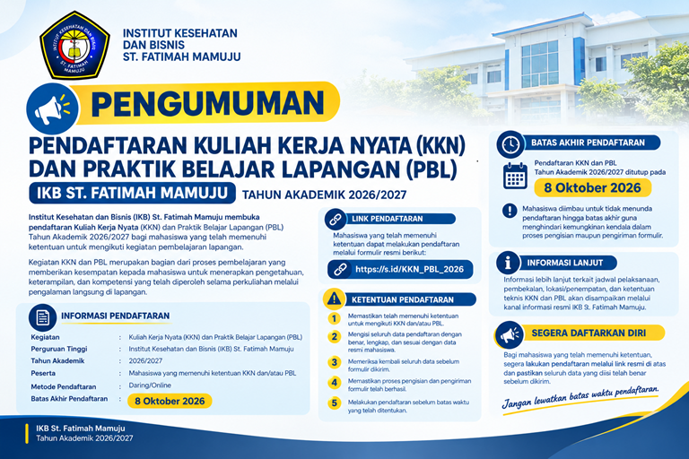 PENDAFTARAN KULIAH KERJA NYATA (KKN) DAN PRAKTIK BELAJAR LAPANGAN (PBL)