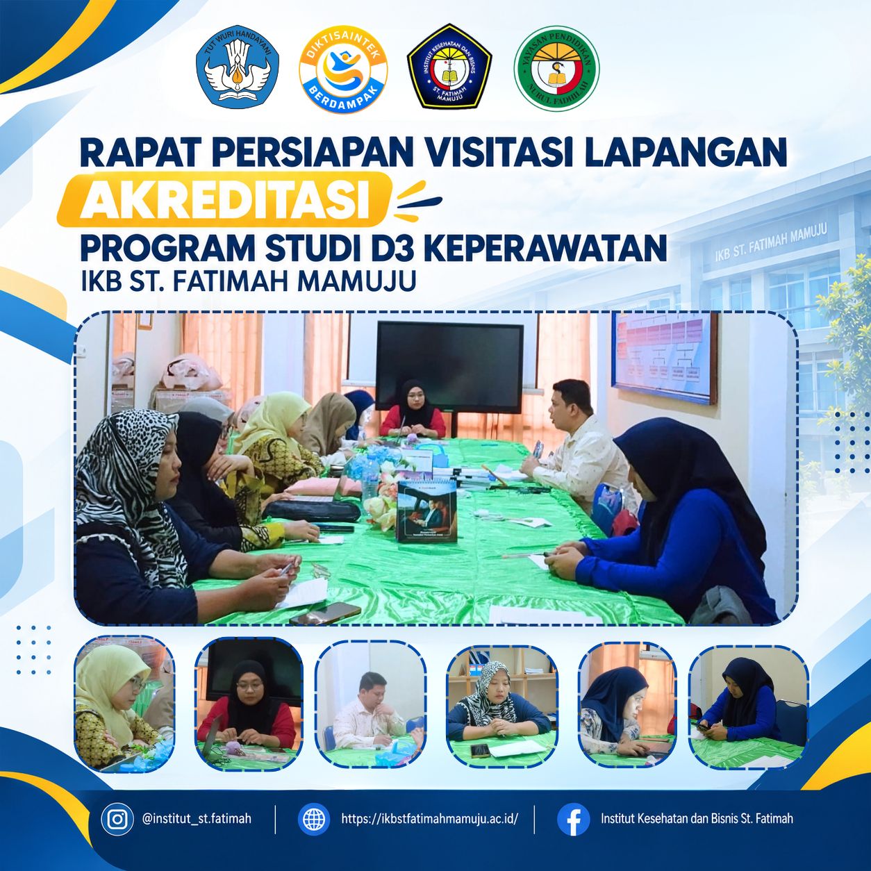 Jelang Visitasi LAM-PTKes, IKB St. Fatimah Mamuju Evaluasi Kesiapan Akreditasi Prodi D3 Keperawatan